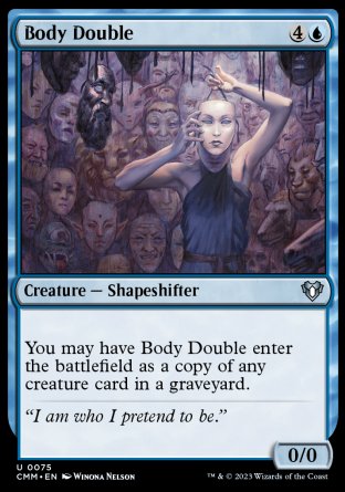 (075) Magic The Gathering Commander Masters Single: Body Double Holo Uncommon