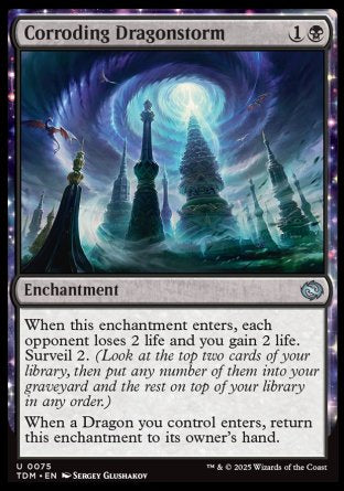 (075) Magic The Gathering Tarkir: Dragonstorm Single: Corroding Dragonstorm Holo Uncommon
