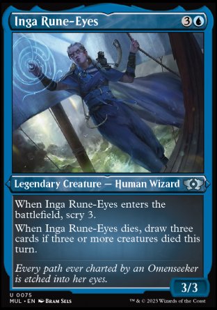 (075) Magic The Gathering Multiverse Legends Single: Inga Rune-Eyes (V.2) Uncommon