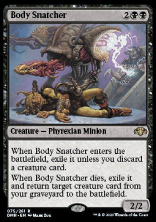 (075) Magic The Gathering Dominaria Remastered Single: Body Snatcher Holo Rare
