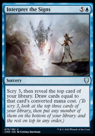 (075/361) Magic The Gathering Commander Legends Single: Interpret the Signs Holo Uncommon