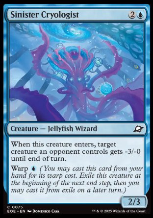 (075) Magic The Gathering Edge of Eternities Single: Sinister Cryologist Common