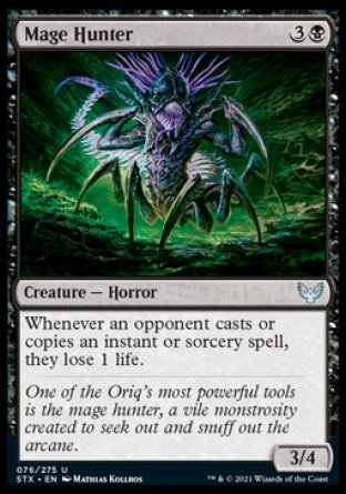 (076) Magic The Gathering Strixhaven: School of Mages Single: Mage Hunter Holo Uncommon