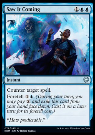 (076/285) Magic The Gathering Kaldheim Single: Saw It Coming Holo Uncommon