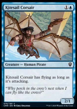 (076/361) Magic The Gathering Commander Legends Single: Kitesail Corsair Holo Common