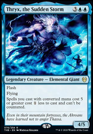 (076/254) Magic The Gathering Theros Beyond Death Single: Thryx, the Sudden Storm Holo Rare