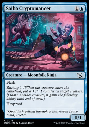 (076) Magic The Gathering March of the Machine Single: Saiba Cryptomancer Holo Common