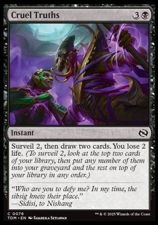 (076) Magic The Gathering Tarkir: Dragonstorm Single: Cruel Truths Holo Common