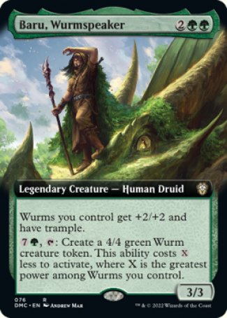 (076) Magic The Gathering Commander: Dominaria United: Extras Single: Baru, Wurmspeaker Rare
