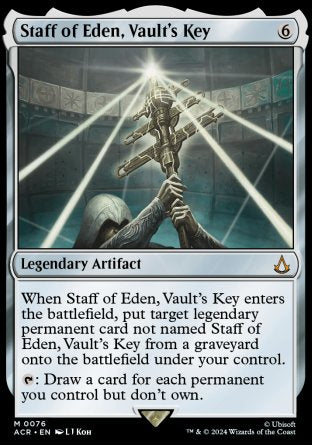 (076) Magic The Gathering Universes Beyond: Assassin's Creed Single: Staff of Eden, Vault's Key Holo Mythic