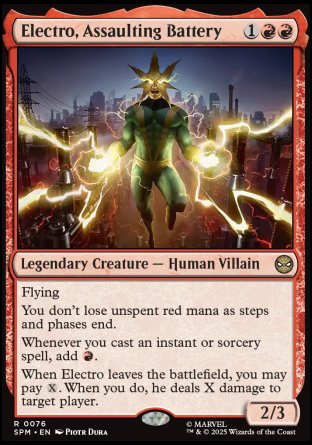 (076) Magic The Gathering Magic: The Gathering | Marvel's Spider-Man: Promos Single: Electro, Assaulting Battery Holo Rare