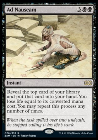 (076/332) Magic The Gathering Double Masters Single: Ad Nauseam Holo Rare