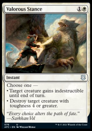 (076) Magic The Gathering Commander: Adventures in the Forgotten Realms Single: Valorous Stance Uncommon