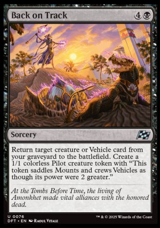 (076) Magic The Gathering Aetherdrift Single: Back on Track Holo Uncommon