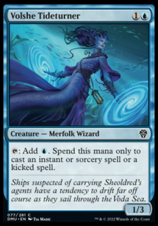 (077) Magic The Gathering Dominaria United Single: Volshe Tideturner Holo Common