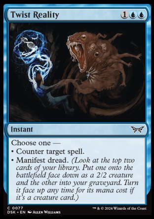 (077) Magic The Gathering Duskmourn: House of Horror Single: Twist Reality Common