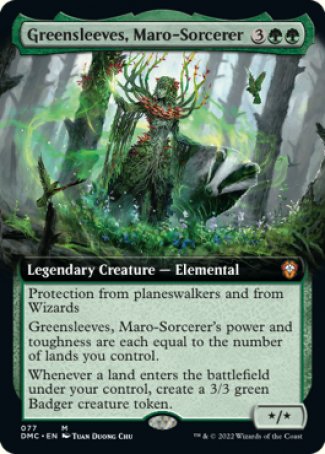 (077) Magic The Gathering Commander: Dominaria United: Extras Single: Greensleeves, Maro-Sorcerer Mythic