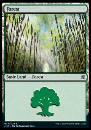 (077) Magic The Gathering Jumpstart Single: Forest (V.8) Land