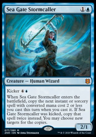 (077) Magic The Gathering Zendikar Rising: Promos Single: Sea Gate Stormcaller (V.1) Holo Mythic