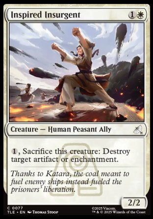(077) Magic The Gathering Magic: The Gathering | Avatar: The Last Airbender: Eternal Single: Inspired Insurgent Holo Common