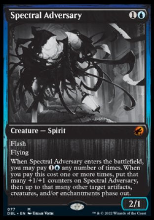 (077) Magic The Gathering Innistrad: Double Feature Single: Spectral Adversary Holo Mythic