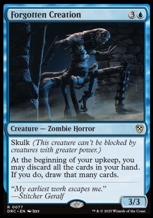 (077) Magic The Gathering Commander: Aetherdrift Single: Forgotten Creation Rare