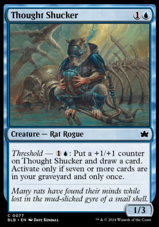 (077) Magic The Gathering Bloomburrow Single: Thought Shucker Holo Common