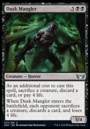 (077) Magic The Gathering Streets of New Capenna Single: Dusk Mangler Holo Uncommon
