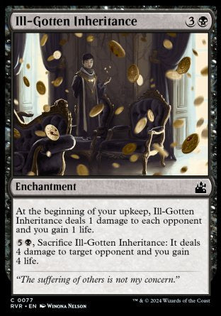 (077) Magic The Gathering Ravnica Remastered Single: Ill-Gotten Inheritance Holo Common