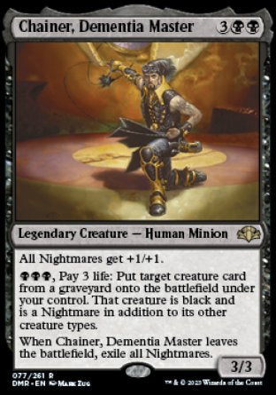 (077) Magic The Gathering Dominaria Remastered Single: Chainer, Dementia Master Holo Rare