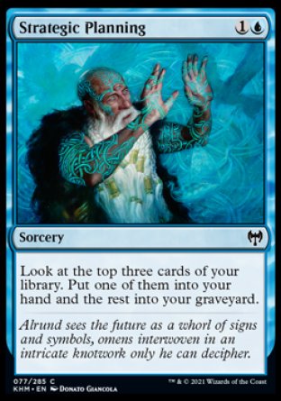 (077/285) Magic The Gathering Kaldheim Single: Strategic Planning Holo Common