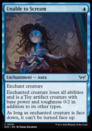 (078) Magic The Gathering Duskmourn: House of Horror Single: Unable to Scream Holo Common