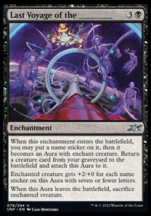 (078) Magic The Gathering Unfinity Single: Last Voyage of the _____ Holo Uncommon