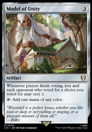 (078) Magic The Gathering Commander: The Lord of the Rings: Tales of Middle-earth Single: Model of Unity Rare