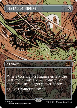 (078) Magic The Gathering Breaking News Single: Contagion Engine (V.2) Holo Mythic