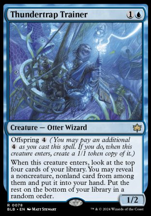 (078) Magic The Gathering Bloomburrow Single: Thundertrap Trainer  Rare