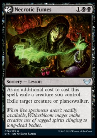 (078) Magic The Gathering Strixhaven: School of Mages Single: Necrotic Fumes Holo Uncommon