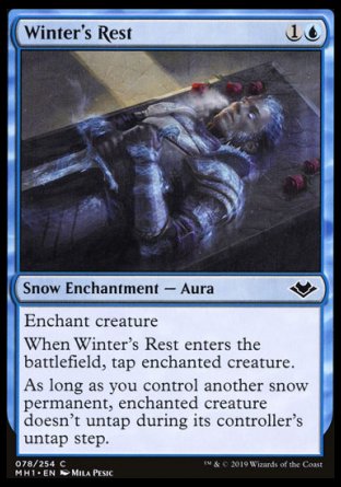 (078/254) Magic The Gathering Modern Horizons Single: Winter's Rest Holo Common