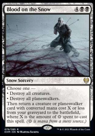 (079) Magic The Gathering Kaldheim: Promos Single: Blood on the Snow (V.2) Holo Rare