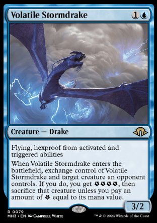 (079) Magic The Gathering Modern Horizons 3 Single: Volatile Stormdrake Holo Rare