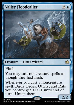 (079) Magic The Gathering Bloomburrow Single: Valley Floodcaller Holo Rare