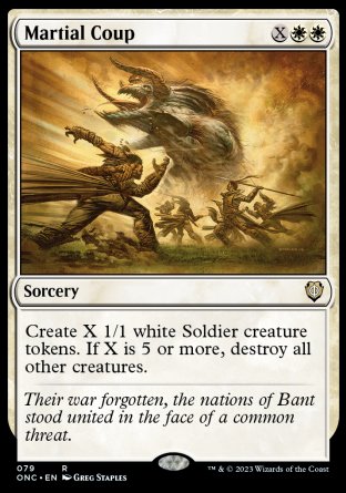 (079) Magic The Gathering Commander: Phyrexia: All Will Be One Single: Martial Coup Rare