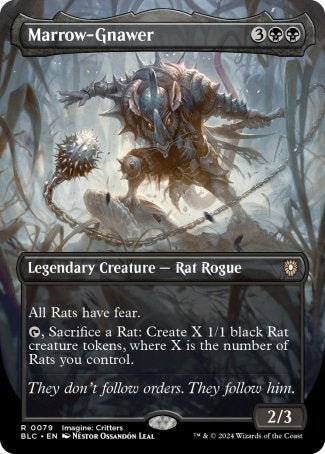 (079) Magic The Gathering Commander: Bloomburrow: Extras Single: Marrow-Gnawer Holo Rare