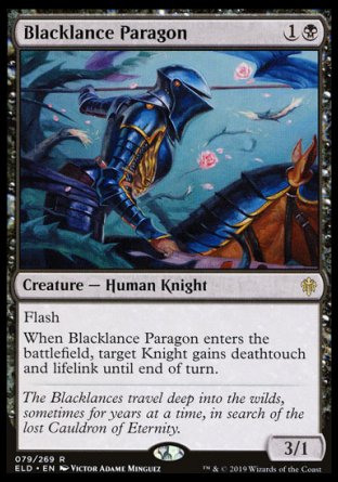 (079/269) Magic The Gathering Throne of Eldraine Single: Blacklance Paragon Holo Rare