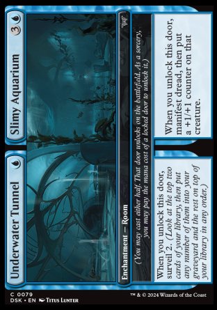 (079) Magic The Gathering Duskmourn: House of Horror Single: Underwater Tunnel // Slimy Aquarium Common