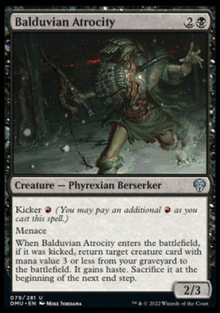 (079) Magic The Gathering Dominaria United Single: Balduvian Atrocity Uncommon