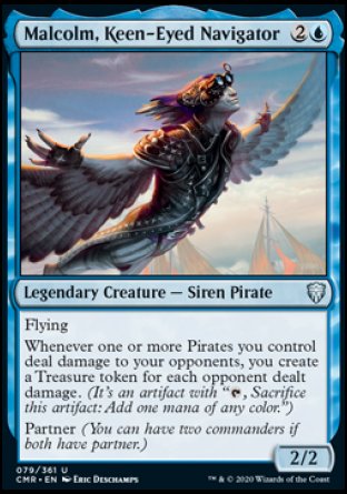 (079/361) Magic The Gathering Commander Legends Single: Malcolm, Keen-Eyed Navigator Holo Uncommon
