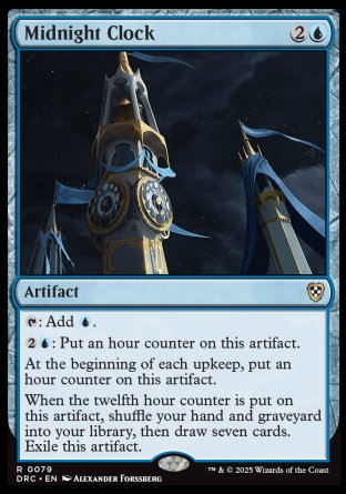 (079) Magic The Gathering Commander: Aetherdrift Single: Midnight Clock Rare