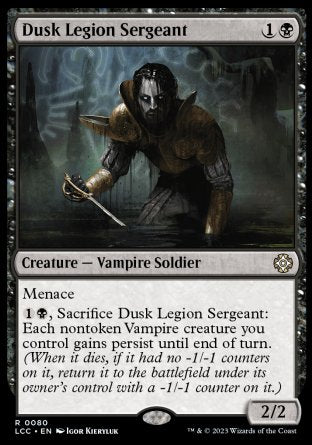 (080) Magic The Gathering Commander: The Lost Caverns of Ixalan Single: Dusk Legion Sergeant Rare