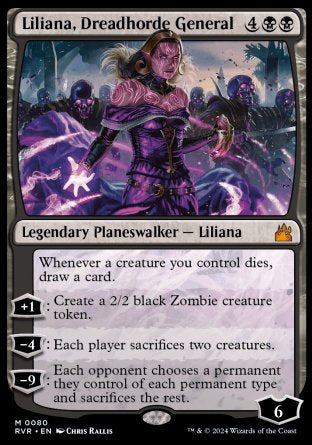 (080) Magic The Gathering Ravnica Remastered Single: Liliana, Dreadhorde General Mythic